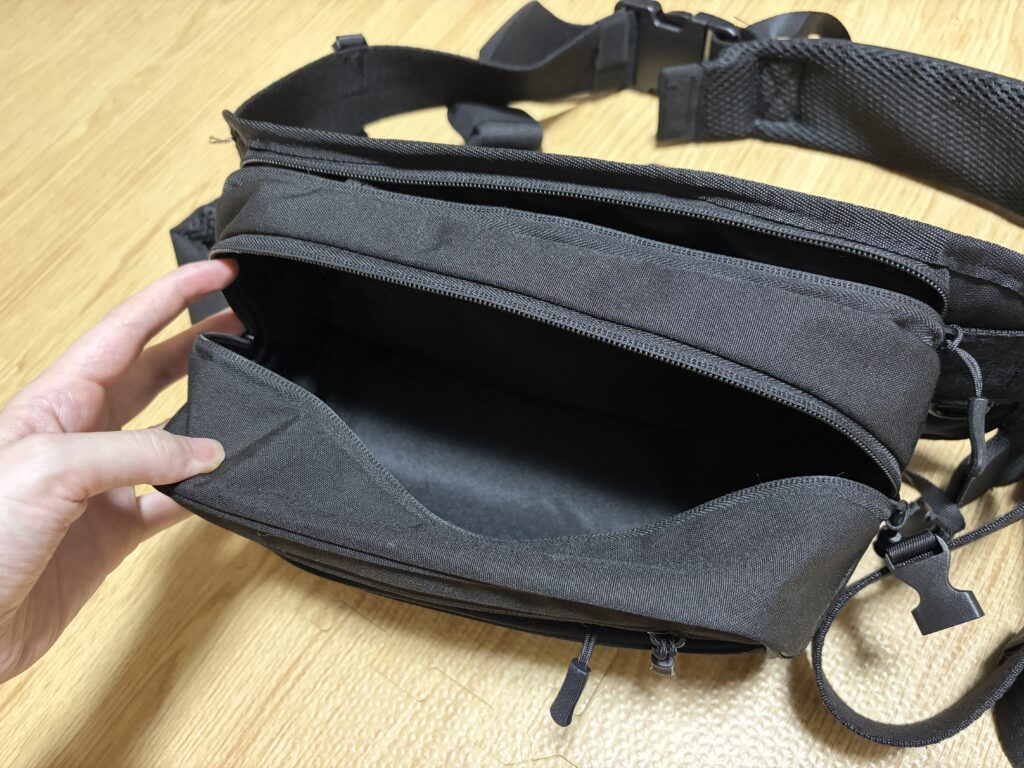 ポケットが多く収納力が高いヒップシート