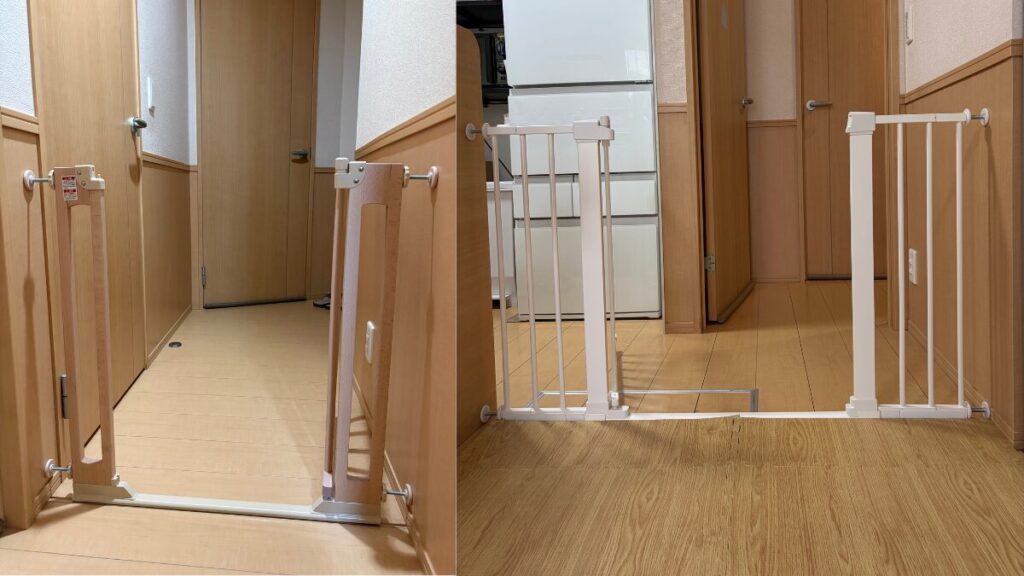 タンスのゲンの木製とワイドタイプの2種類のベビーゲート